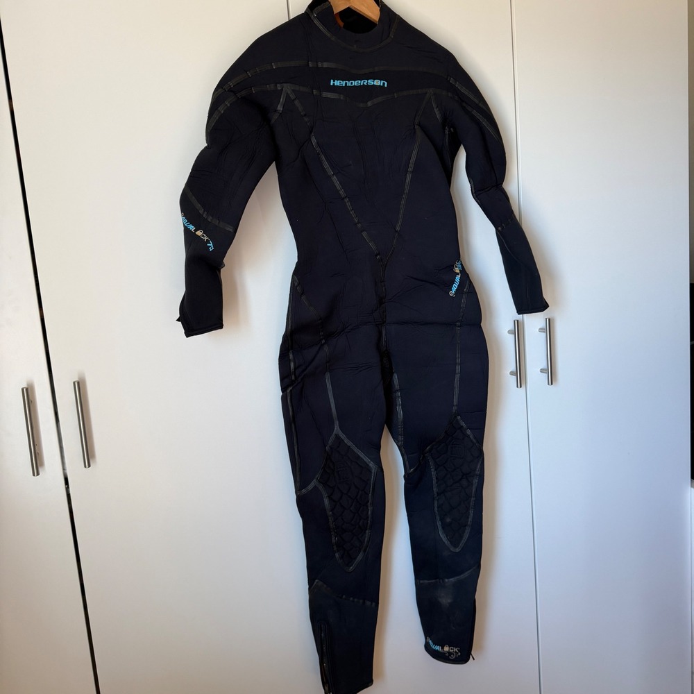 Henderson Aqua Lock 7mm Scuba Wetsuit Full Body Black Size 12 Cold Water Diving